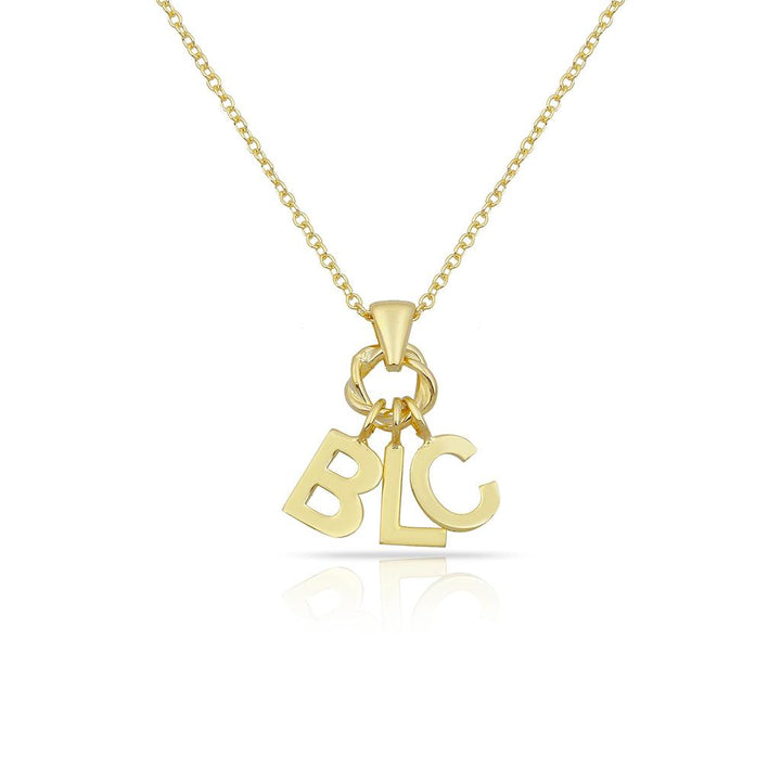Water Resistant Custom Initial Charm Necklace