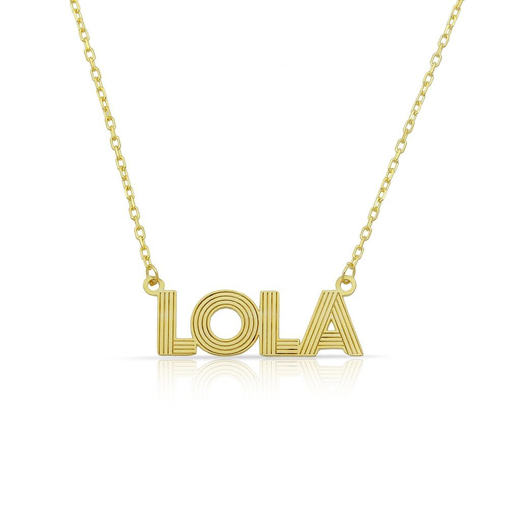Water Resistant Custom Gatsby Nameplate Necklace
