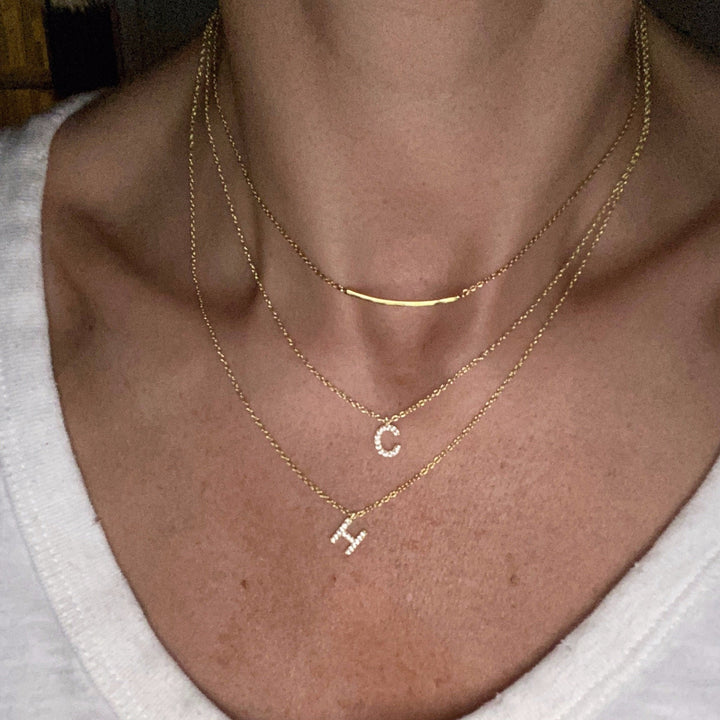 Double or Triple Layered Initial Necklace - Wholesale JEWELRY The Sis Kiss