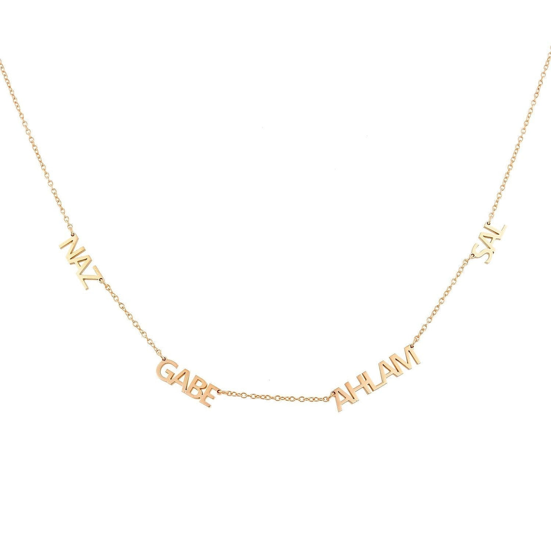 Custom My Mantra/Name Necklaces - Wholesale necklace The Sis Kiss Classic Mantra Style Rose Gold Four
