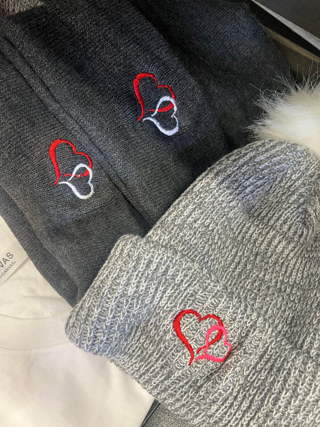 Heart Embroidered Beanie